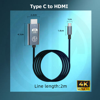 USB-C to HDMI Cable (2 Meter)