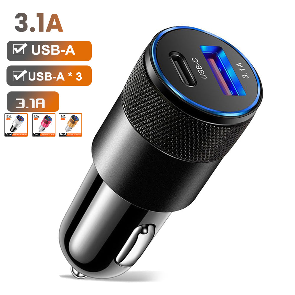 Fast Car Charger USB + TYPE-C