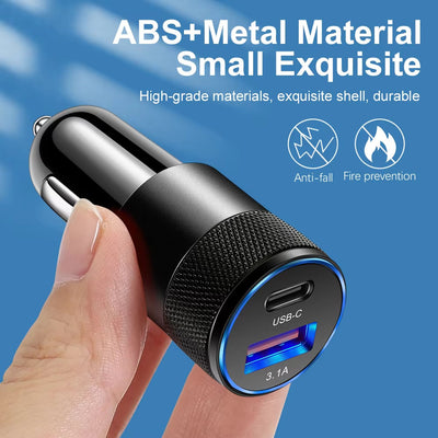 Fast Car Charger USB + TYPE-C
