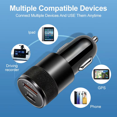 Fast Car Charger USB + TYPE-C