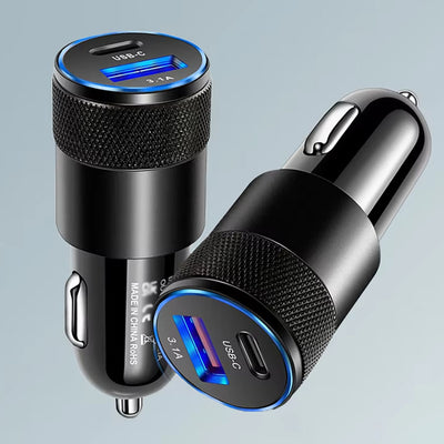 Fast Car Charger USB + TYPE-C