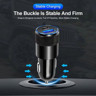Fast Car Charger USB + TYPE-C