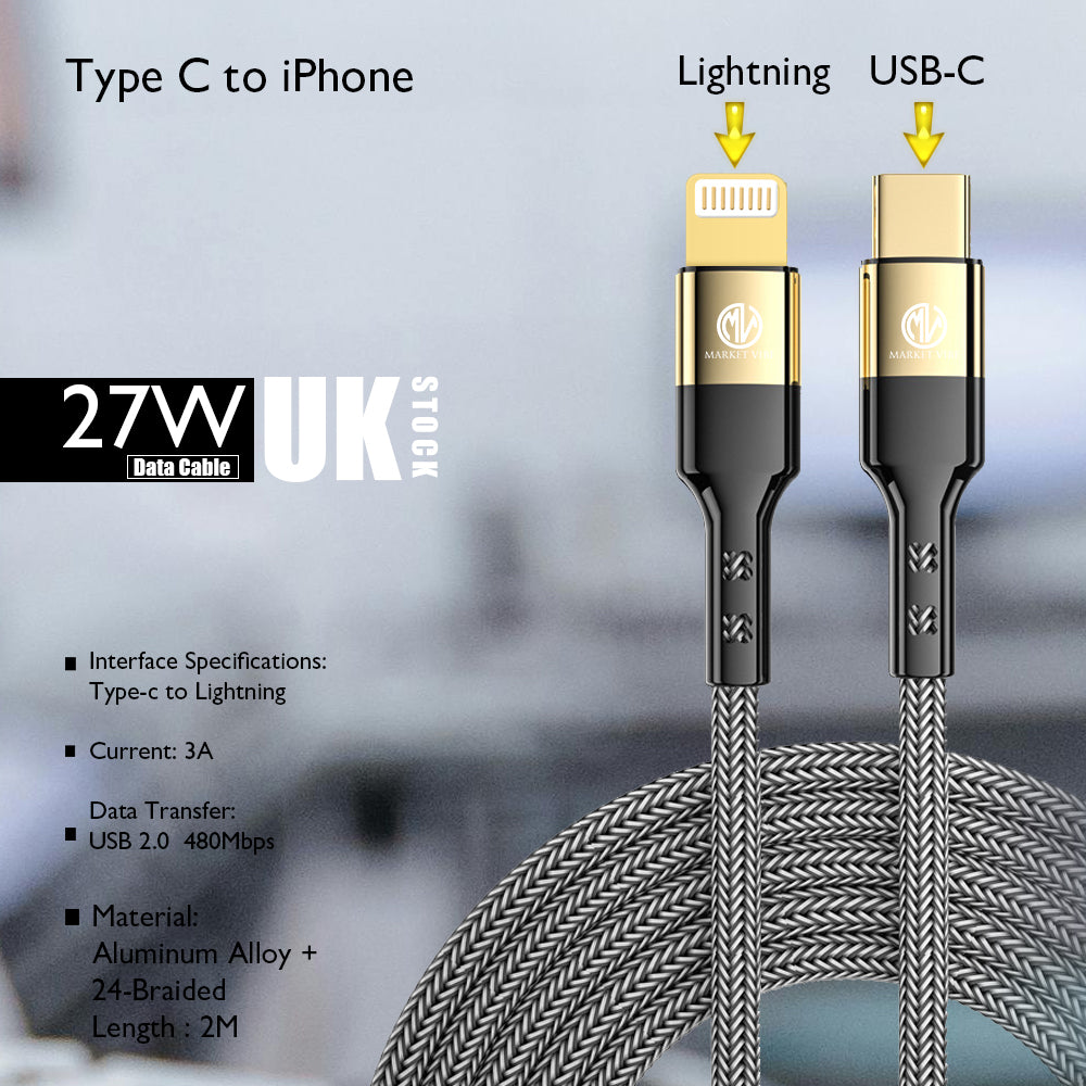 30W Adapter + 2m Charging Cable