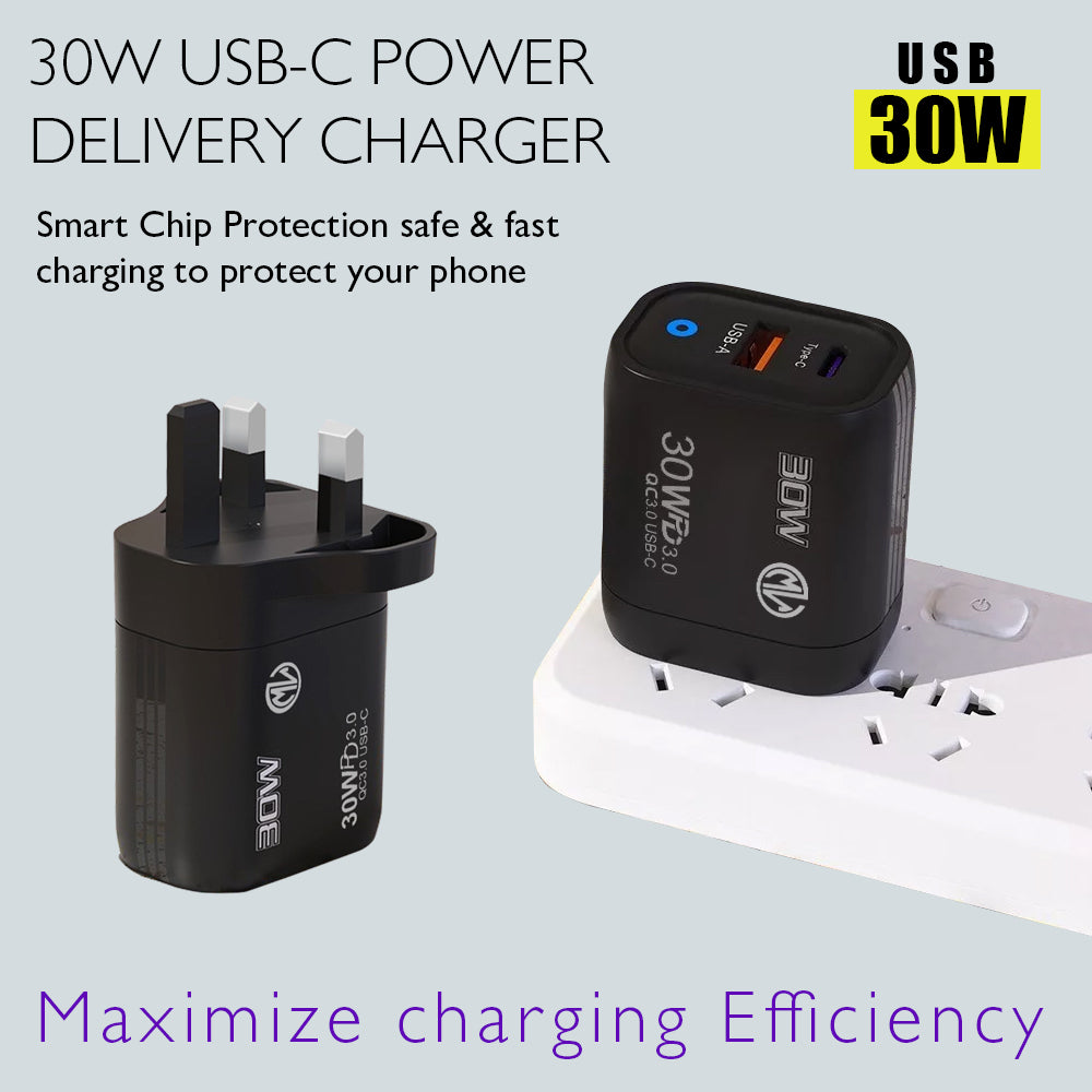 30W Adapter + 2m Charging Cable