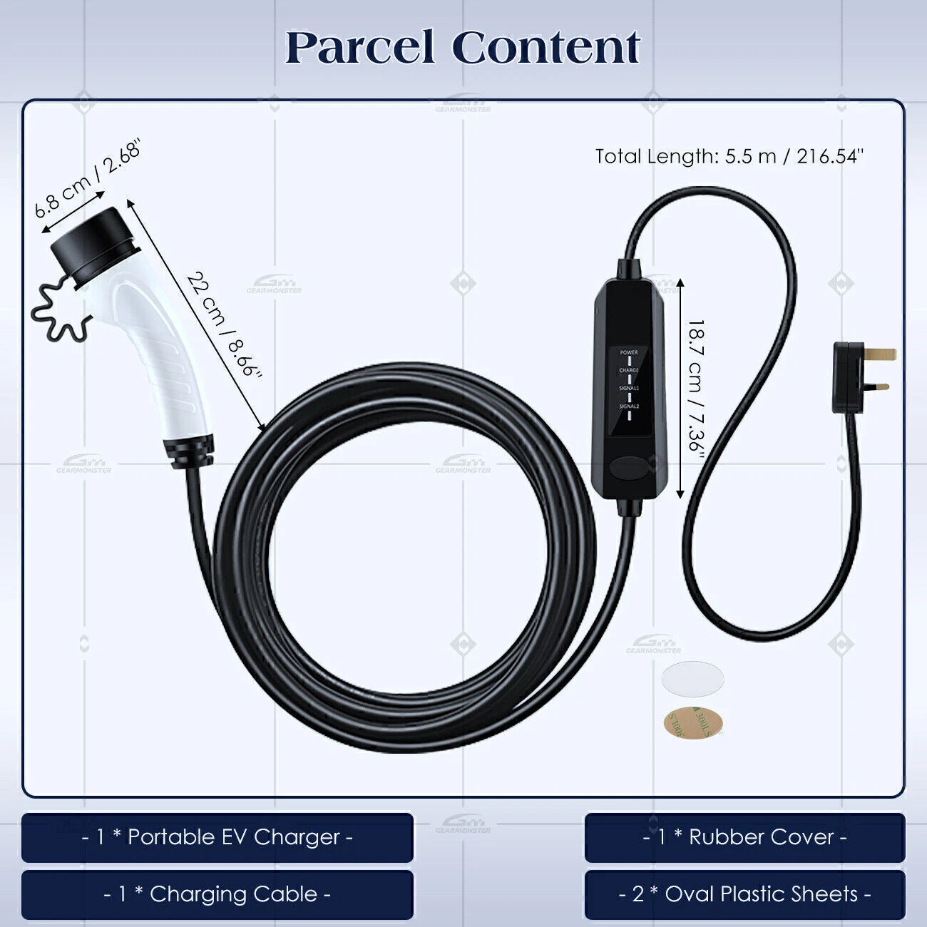 Electric Vehicle Car Charger Portable 13A